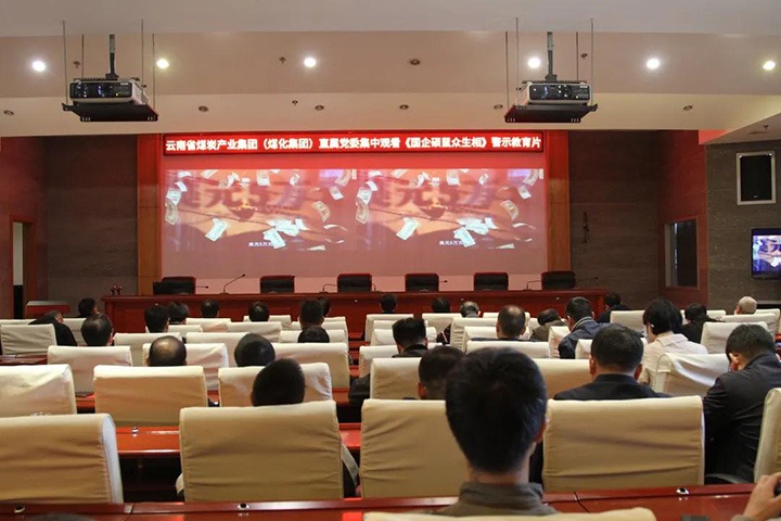 云煤（yl6809永利）集团直属党委组织旁观《国企硕鼠多生相》警示教育片