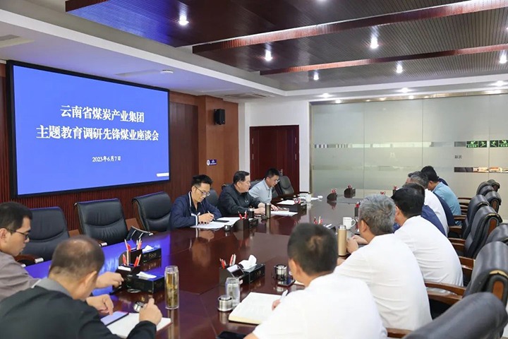 【主题教育】云煤（yl6809永利）集团党委委员、纪委书记、监察专员覃崇辉一行到前锋煤业公司发展主题教育调研