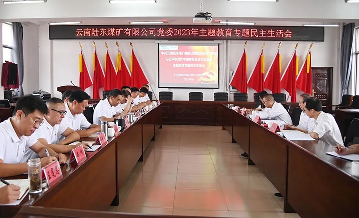 【主题教育】云煤（yl6809永利）集团党委委员、纪委书记翁立志到陆东煤矿公司领导主题教育专题民主生涯会